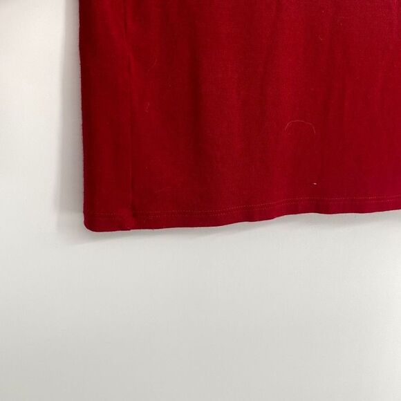 Eileen Fisher Round Neck Viscose Jersey Long Sleeve Tee Tunic Top‎ Red Small - Picture 6 of 11